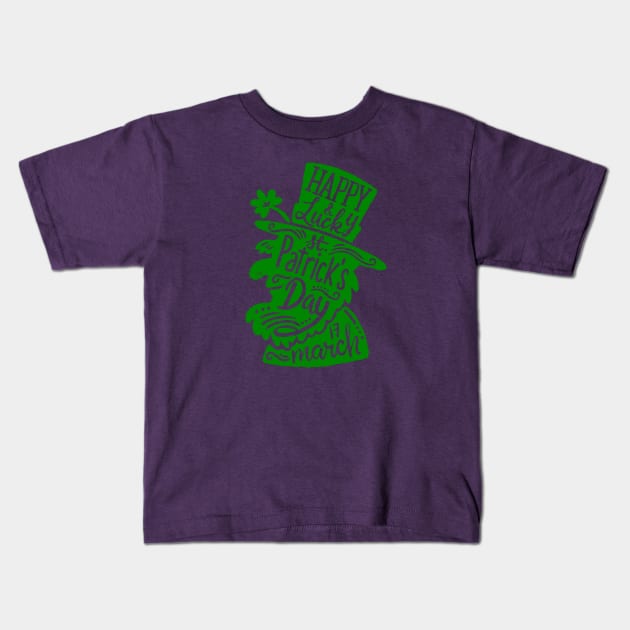 Happy St. Patrick's Day Kids T-Shirt by Bananagreen